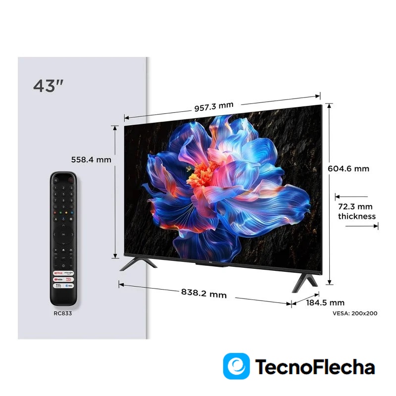 TCL LED 43'' 43P6K 4K UHD Google TV Dolby Atmos - Image 2