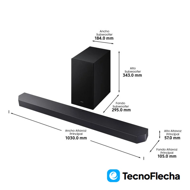Samsung Q600F Soundbar Bluetooth HDMI eARC 9 speakers Subwoofer SpaceFit Pro - Image 7