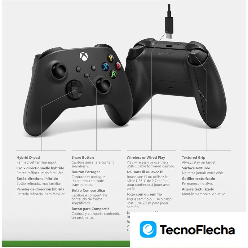 Microsoft XBOX Wireless Controller Wireless Controller Bluetooth Black - Image 8