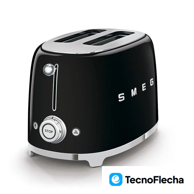 Smeg TSF01BLEU Tostadora 2 Rebanadas 950W Negro Brillante - Image 2