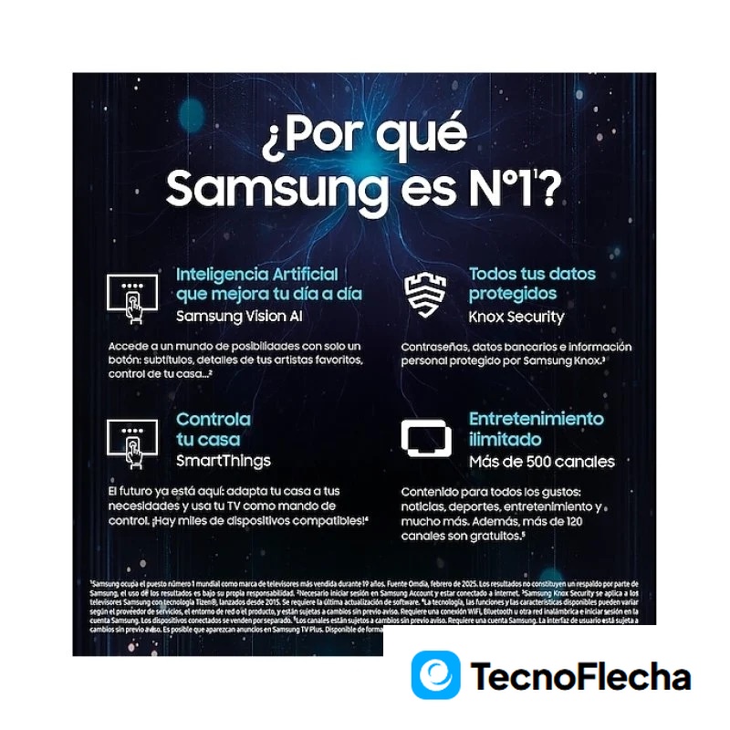 Samsung TU43U7005FK 43'' 4K UHD LED Tizen HDR10+ WiFi Bluetooth Negro - Image 11