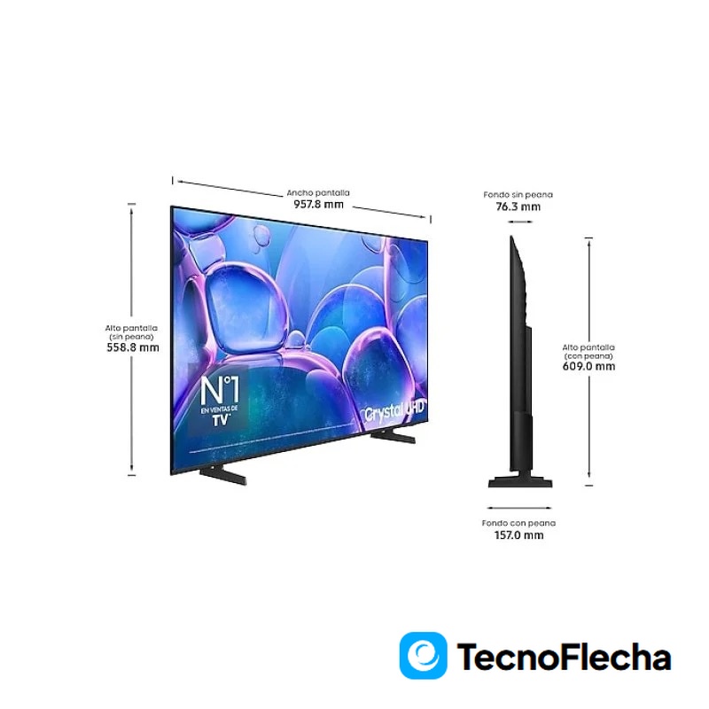 Samsung TU43U7005FK 43'' 4K UHD LED Tizen HDR10+ WiFi Bluetooth Negro - Image 8